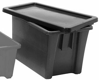 68L stackable & nestable solid crate from recycled plastic