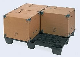 Nestable pallet with boxes