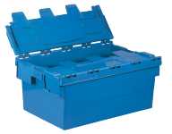 Plastic security crate for safe transport of document