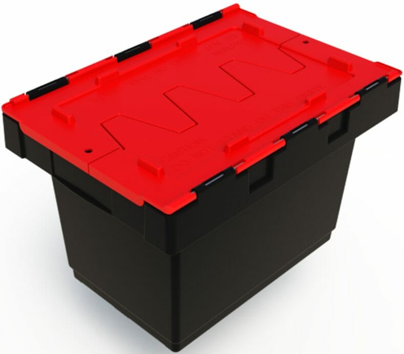 34L plastic security crate for safe transport of documents
