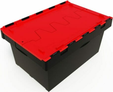 68L plastic security crate for safe transport of documents