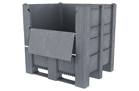 Solid Plastic Bulk Container B2GD1210S114 with Door