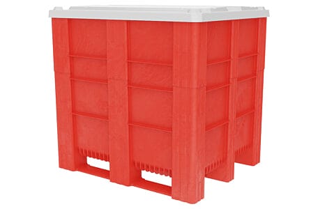 Solid ISO Plastic Bulk Container B2GD1210S114 with Lid