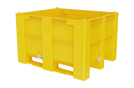 Yellow Solid Plastic Bulk Container B2GD1210S74